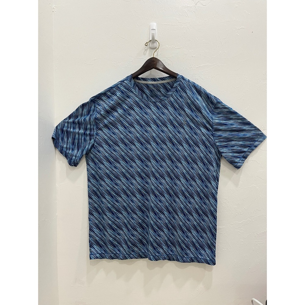 Reel Legends Performance Shirt Mens XL Blue Reel-Tec Short Sleeve Good Condition